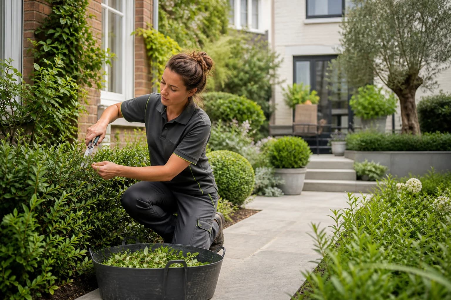 Gardening professional at work