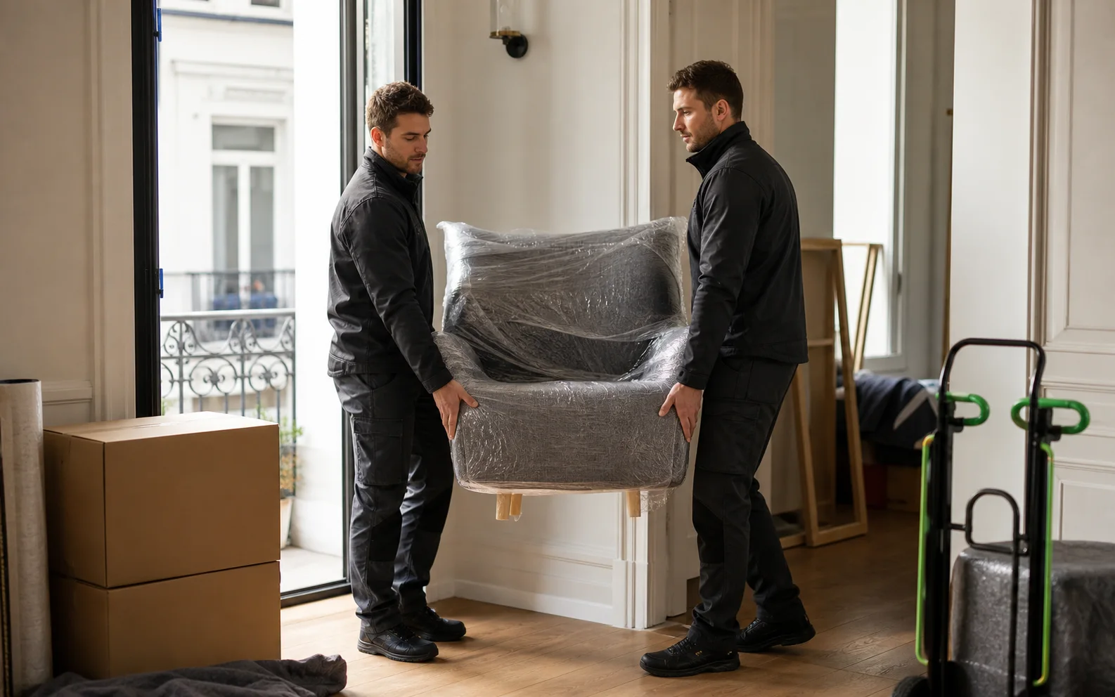 Moving help professional at work